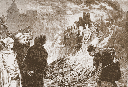The Orleans Martyrs, illustration from 'The History of Protestantism' by James Aitken Wylie (1808-1890), pub. 1878 (engraving)