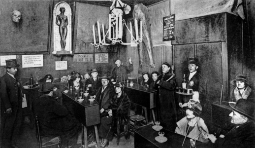 Cabaret du neant, Montmartre, Paris, 1910-20s (postcard)