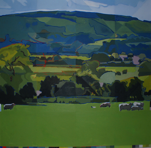 Burpham Sheep, 2009 (oil on canvas)