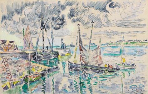 Port Louis, c.1921 (watercolour, charcoal and pencil on paper26)