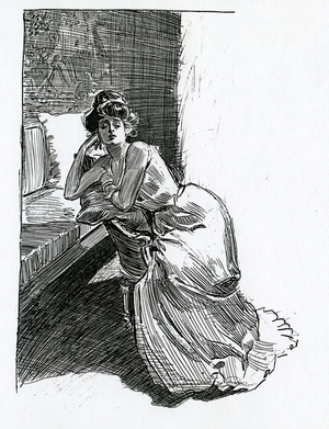 A Gibson Girl, c.1902 (litho)