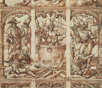 Martyrdom of Saint John the Evangelist (wash on paper)