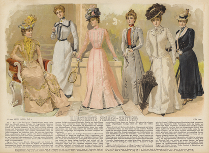 Illustration for Illustrirte Frauen-Zeitung (colour litho)