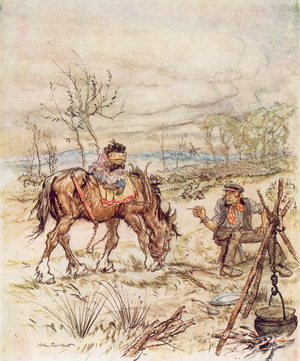 Illustration for The Wind in the Willows by Kenneth Grahame (colour litho)