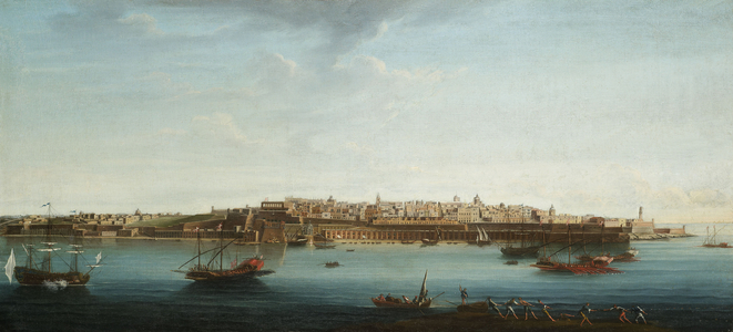 One of a set of seven views of Valletta, Malta and its environs, c.1753 (oil on canvas)