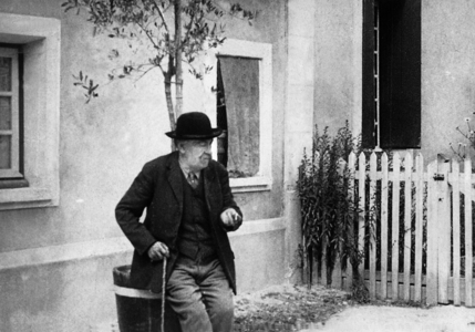 Aristide Briand at his country estate, 1929 (b/w photo)