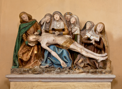Entombment, Saint-Jacques Chapel, Monestiès, Tarn, 1490 (polychrome limestone)