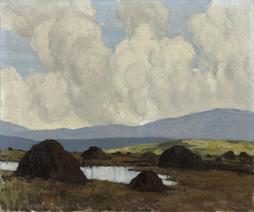 Turf Stacks, c.1934-40 (oil on canvas)