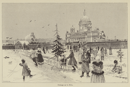 Patinage sur la Neva (engraving)
