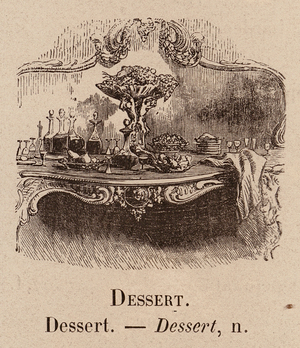 Le Vocabulaire Illustre: Dessert (engraving)