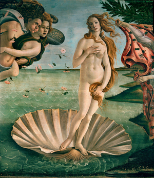 The birth of Venus, 1486 (tempera on canvas)