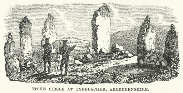 Stone Circle at Tyrebacher, Aberdeenshire (engraving)