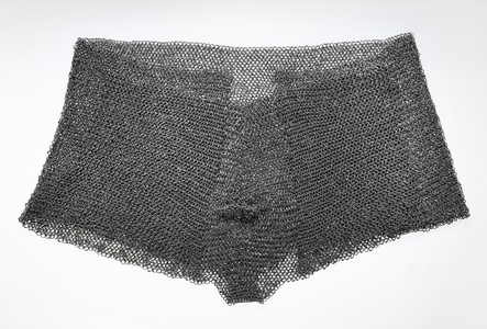 Mail fauld or codpiece, late 15th century (metal)