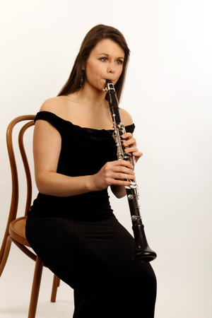 Clarinet in playing position