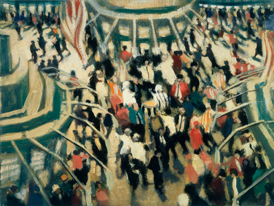 New York Stock Exchange I (Study), 1999 (oil painting)