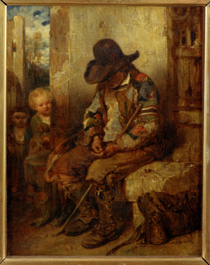 Mendiant comptant sa recette - A beggar counting his take ...