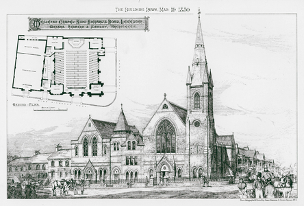 Wesleyan Chapel, King Richard's Road, Leicester (litho)
