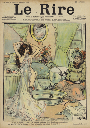 Illustration for Le Rire (colour litho)