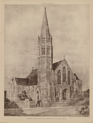 Wesleyan Chapel, Crosby, near Liverpool (engraving)