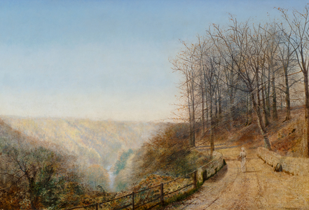 Early Autumn on the Esk (oil on canvas)