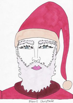 Merry Christmas (felt tip pen on paper)