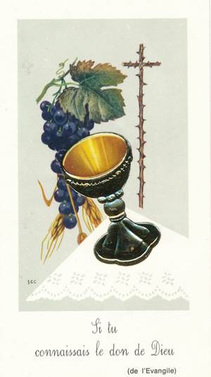 Pious image for communicants 1969 (illustration)