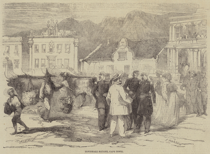 Townhall Square, Cape Town (engraving)