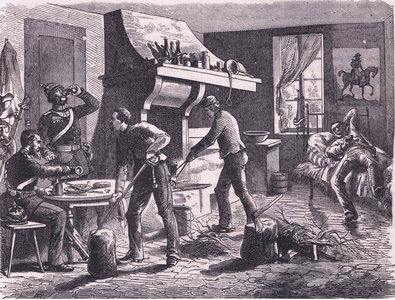 Germans in possession, illustration from 'Cassells History of the War Between France and Germany', c.1948 (litho)