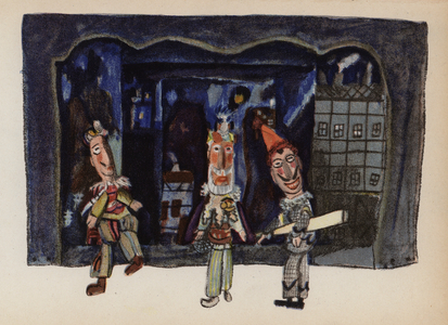 Old toy painted by Walter Trier (colour litho)