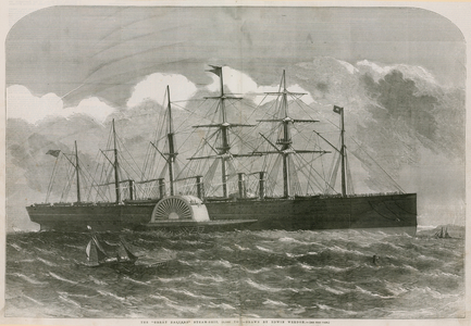 The Great Eastern steam ship (engraving)