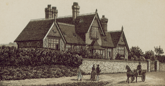 Cottage Hospital, Petersfield (litho)