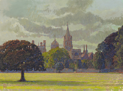 Christ church from Christ church meadow, 2012 (oil on linen)