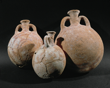Three Pilgrim flasks