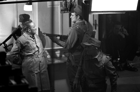 Rjukan January 1965 Film recording of "Heroes from Telemark" at Rjukan. About the heavy water saboteurs from Kompani Linge ..., 1965 (photo)