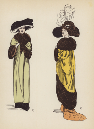 Paris fashion, c1910 (colour litho)
