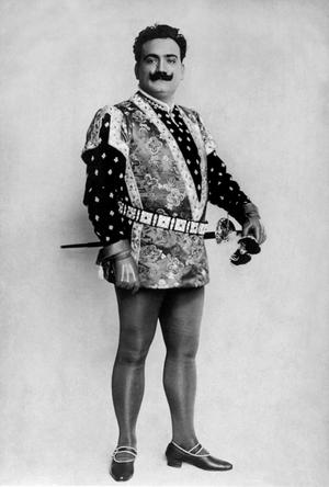 Portrait Of Enrico Caruso (b/w photo)