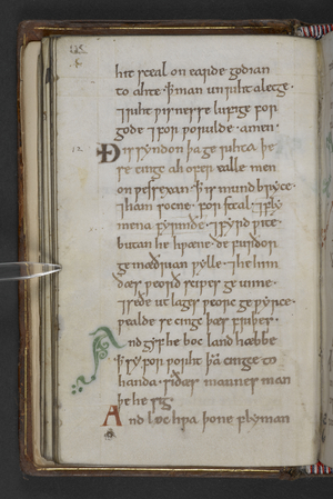 Cotton Nero, A.i, f.19v, Law Code (parchment)