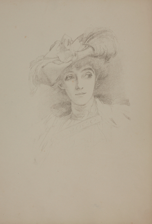 Mrs Beerbohm Tree, 1899 (pencil on paper)
