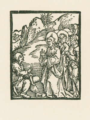 Christ healing a leper, 1510 (woodcut)
