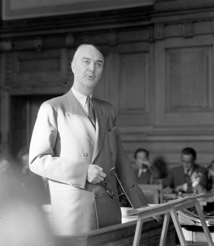 Oslo September 1957. The soft case. The trial about the book "The song about the Red Rubin". Here from …, 1957 (photo)