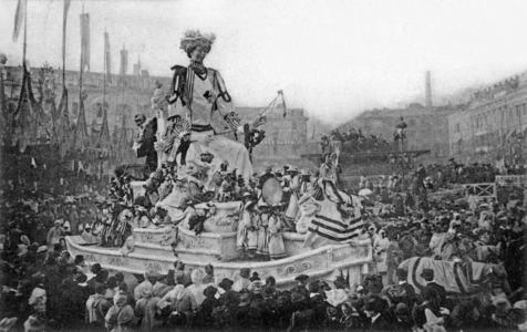 Nice carnival, French Riviera, Postcard, 1908