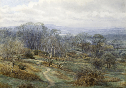 Hampstead Heath Looking Towards Harrow on the Hill, c.1880 (w/c on paper)