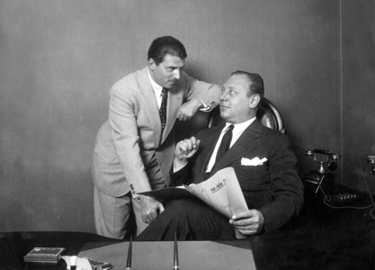 Carl Zuckmayer and Emil Jannings (b/w photo)