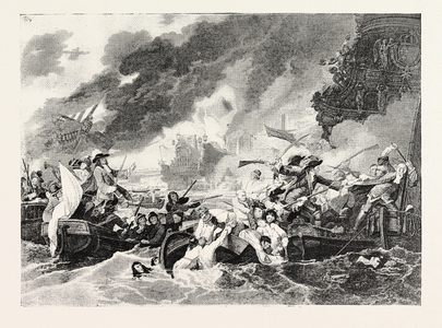 Destruction of the French Ships in the Bay of La Hogue, after the Battle of Barfleur, May 23rd, 1692