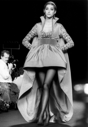 Fashion By Lanvin :"Haute Couture", Autumn/Winter 1990-1 By Claude Montana (b/w photo)