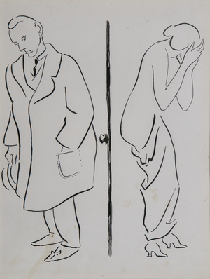 The Parting (pen & ink on paper)