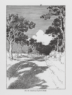 On the Banbury-Oxford Road (litho)