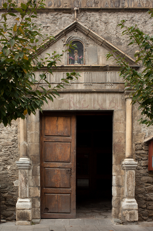 The church. Exterior. The entrance porch.
