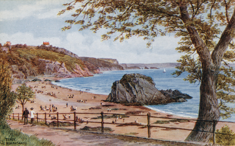 Tenby, The North Sands (colour litho)