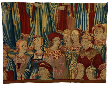 Tapestry fragment, Comtiers, made in Brussels, Belgium, c.1520 (wool & silk) 